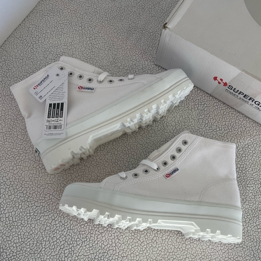 Superga Nib Alpina White Unisex Canvas Lug Platform Sneaker — image 3 of 8
